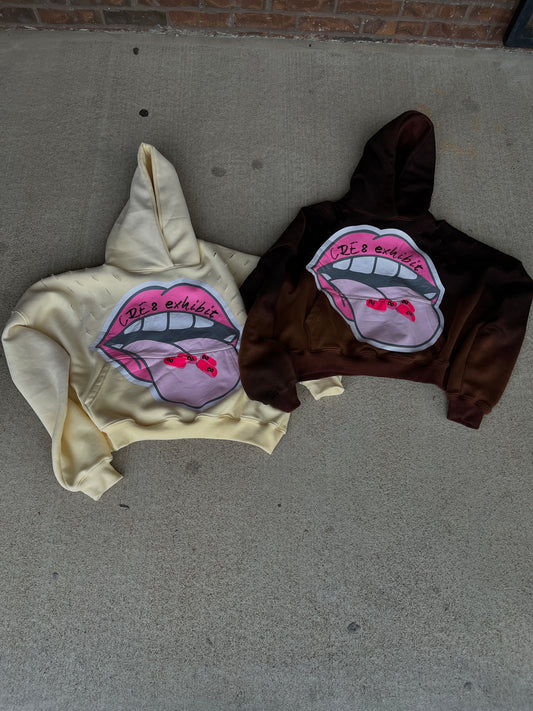 “Cre8 feen” CROP heavyweight hoodies